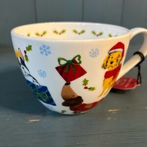 Large Charming Holiday Mug with Festive Dog Design (New)